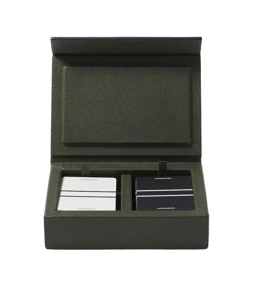 Giobagnara Parma leather playing cards holder