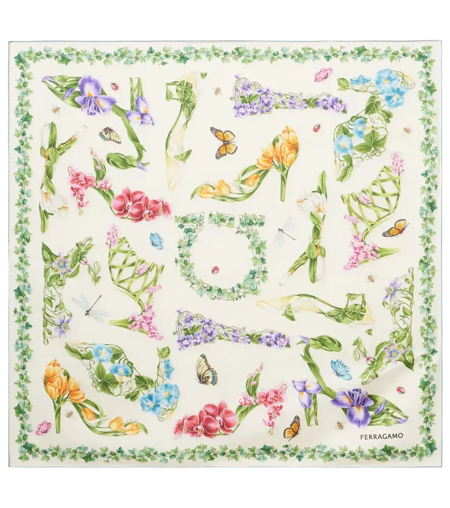 Ferragamo Floral silk scarf