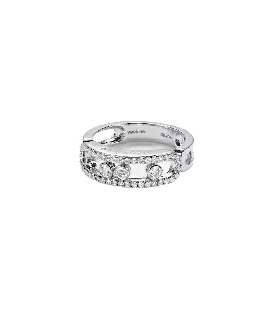 Messika Move Classique 18kt white gold ring with diamonds