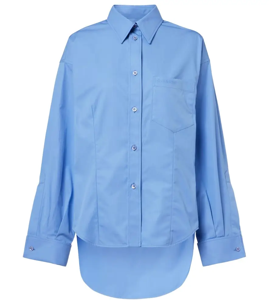 Balenciaga Asymmetric cotton poplin shirt