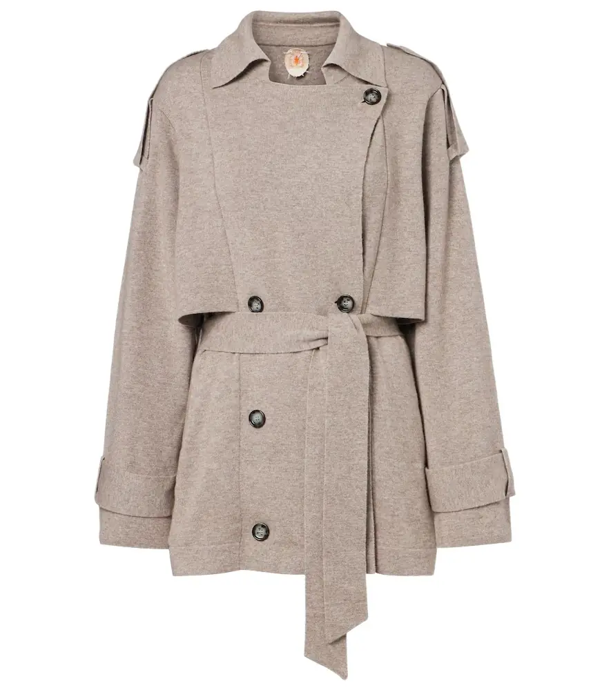 Jardin des Orangers Cropped wool and cashmere trench coat