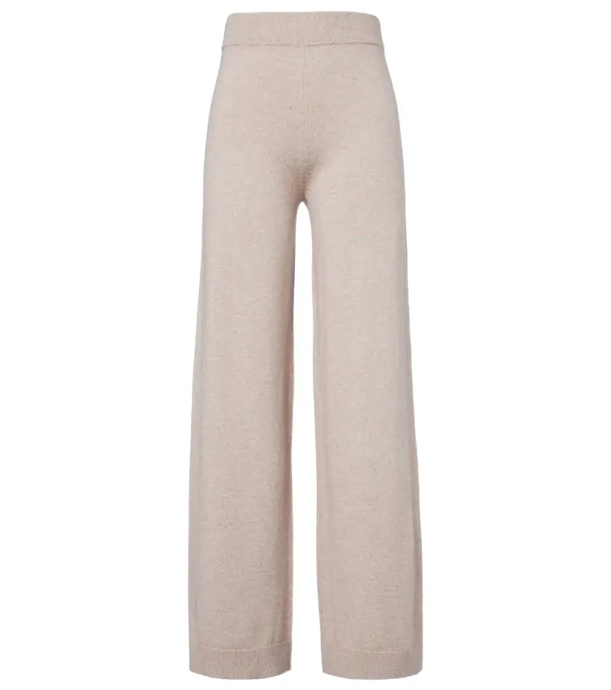 Jardin des Orangers Cotton and cashmere wide-leg pants