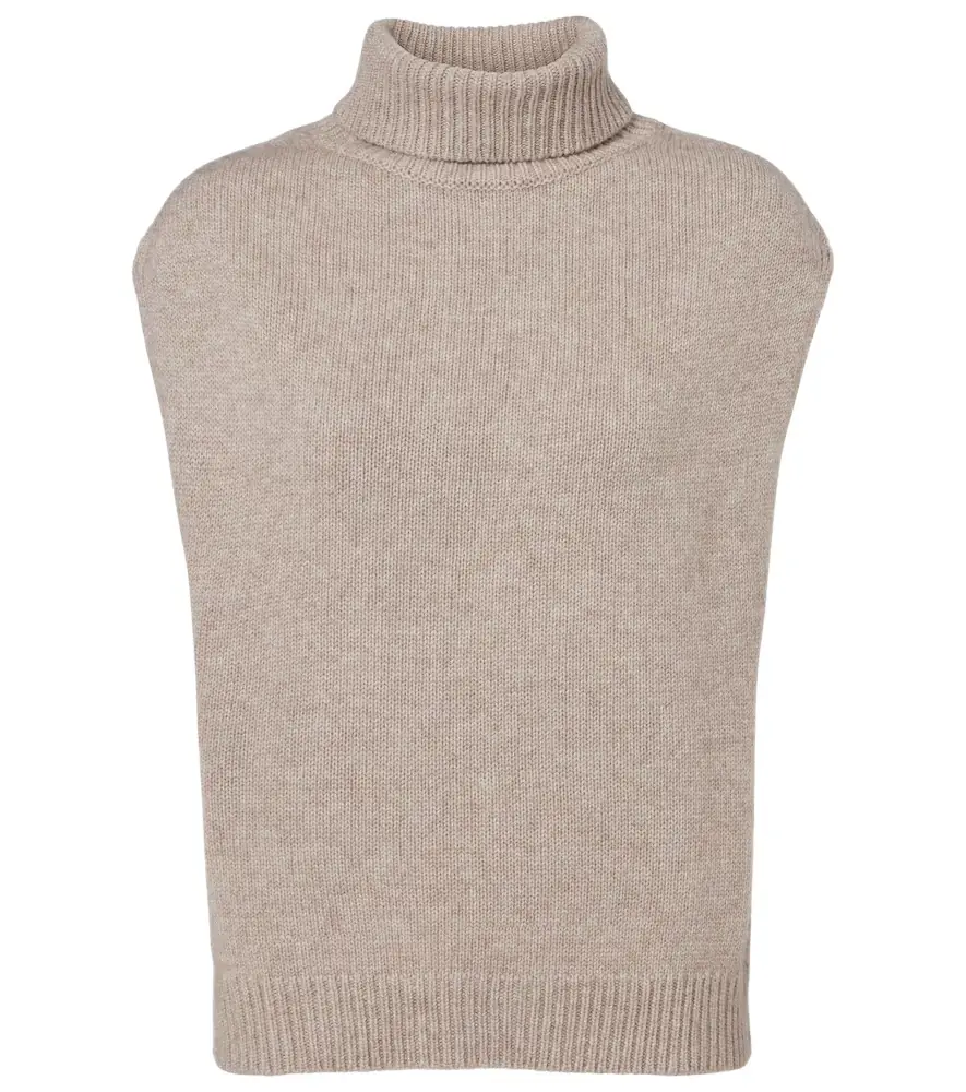 Jardin des Orangers Turtleneck wool and cashmere sweater vest