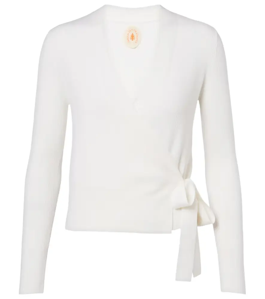 Jardin des Orangers Virgin wool wrap cardigan