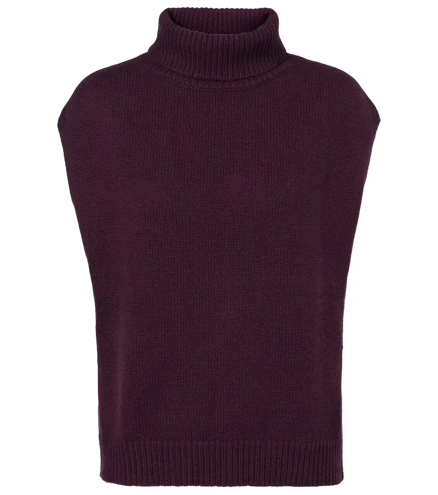 Jardin des Orangers Turtleneck wool and cashmere sweater vest