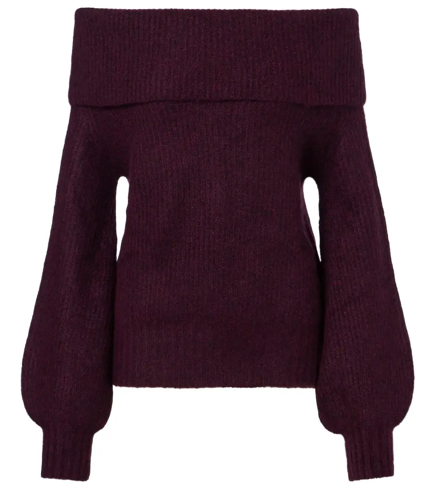 Jardin des Orangers Off-shoulder cashmere and silk sweater