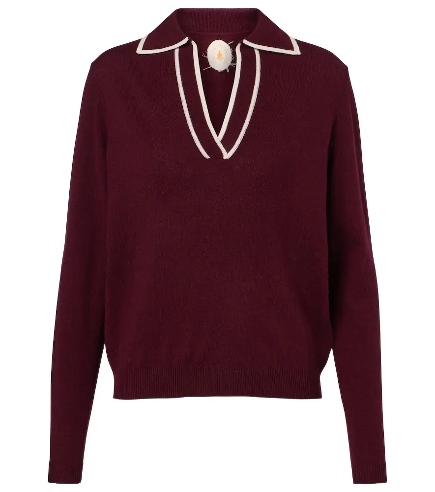 Jardin des Orangers Wool and cashmere polo sweater