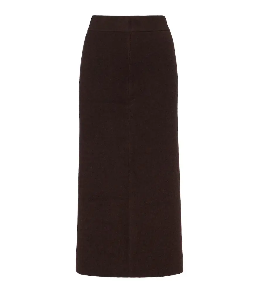 Jardin des Orangers Wool and cashmere pencil skirt