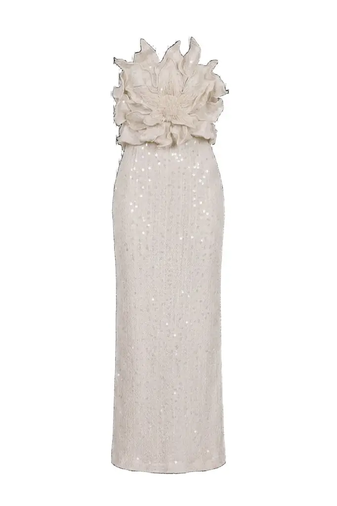 PatBo IARA CROCHET FLOWER MAXI DRESS