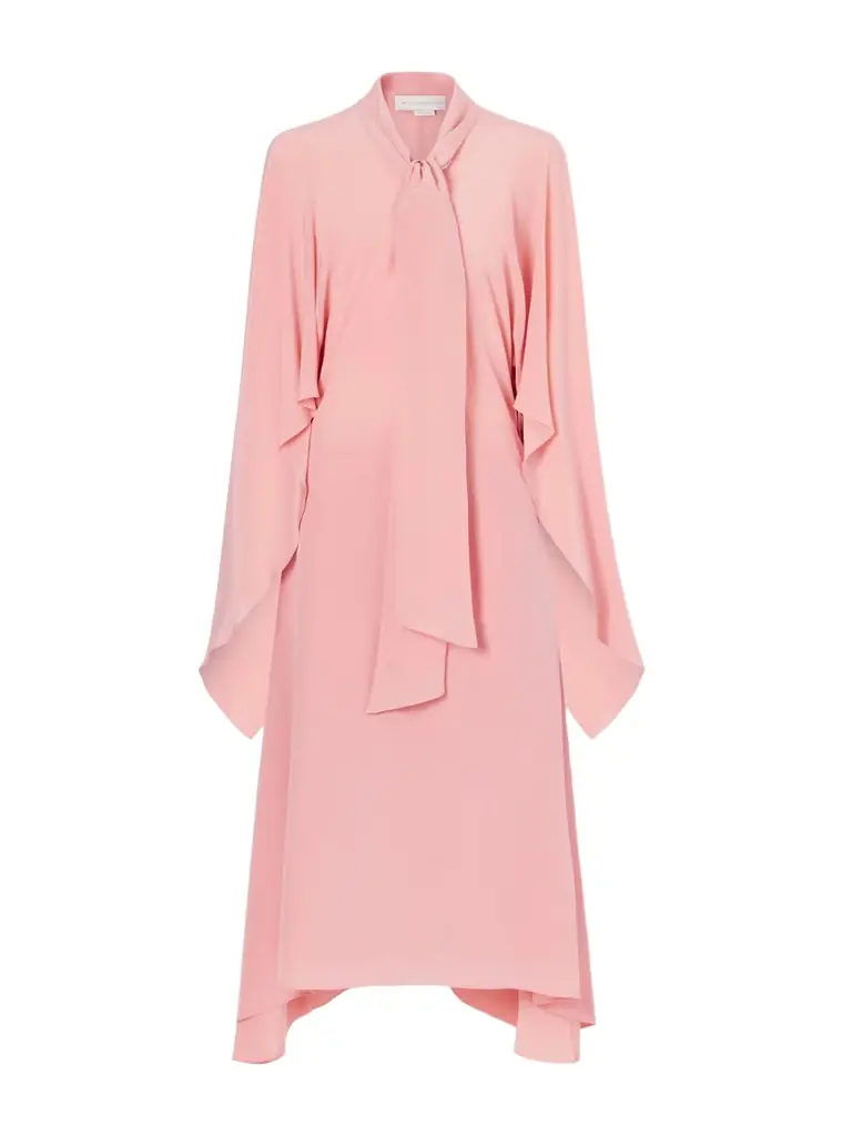 Stella McCartney Tie-detailed Silk Midi Dress