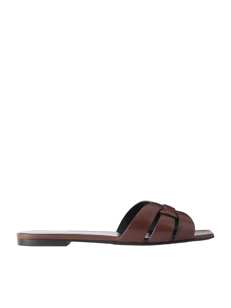 Saint Laurent Tribute Leather Slides