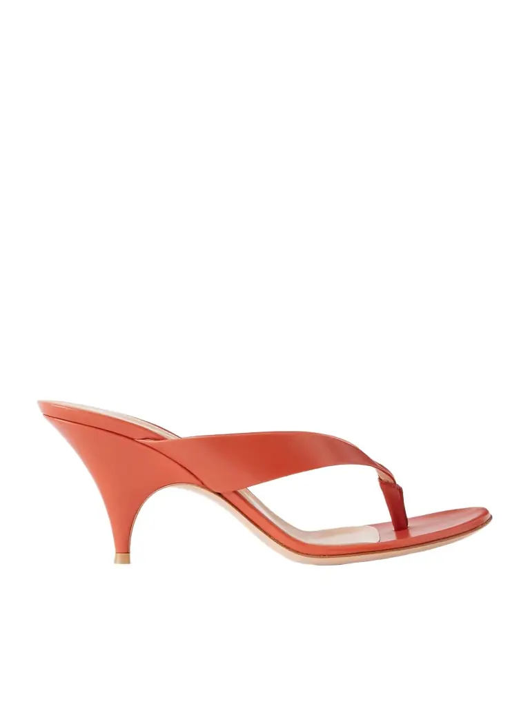 Gianvito Rossi Sofia 70 Leather Thong Sandals