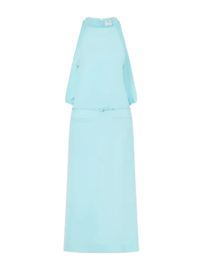 Courreges Cut-out Belted Jersey Dress