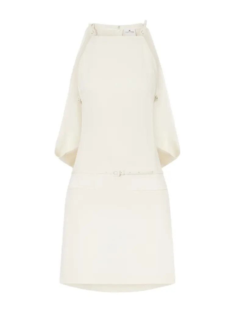 Courreges Cut-out Belted Jersey Dress