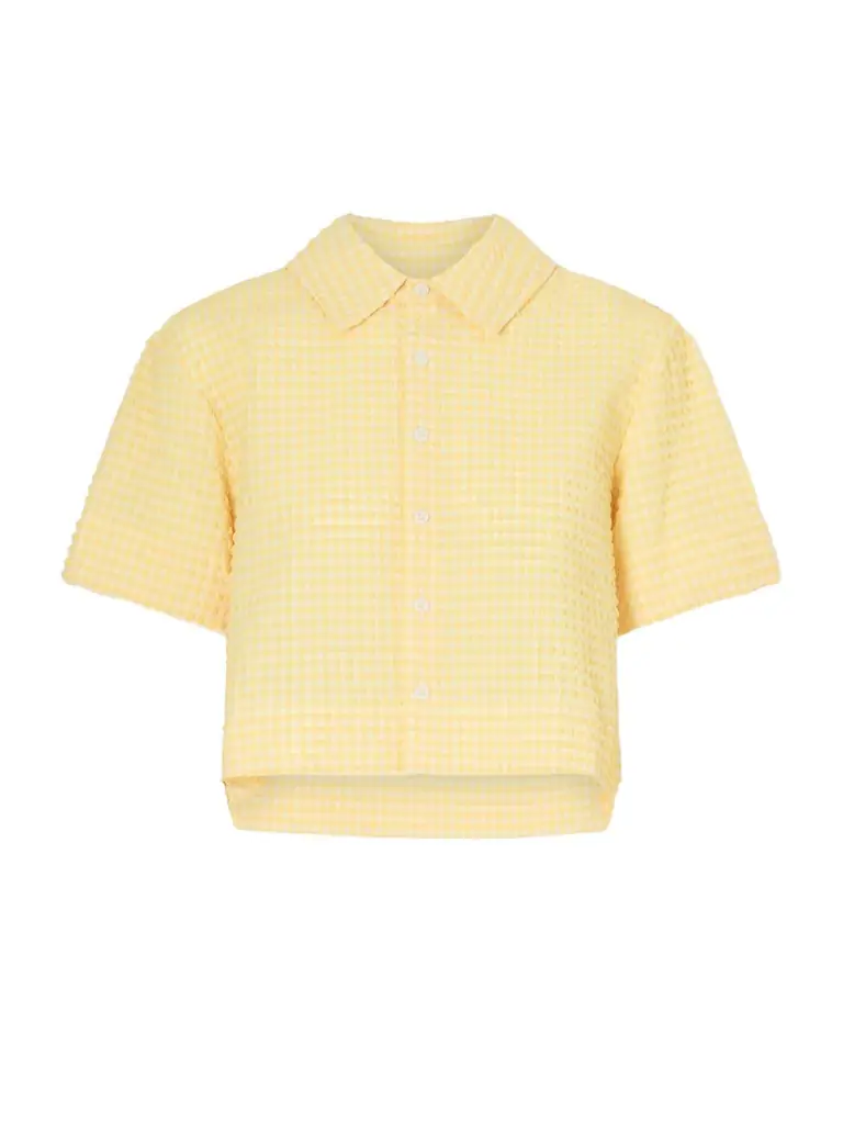 Simkhai Reeves Checked Seersucker Shirt