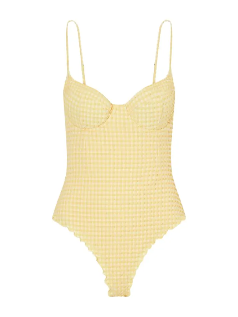 Simkhai Suni Checked Swimsuit