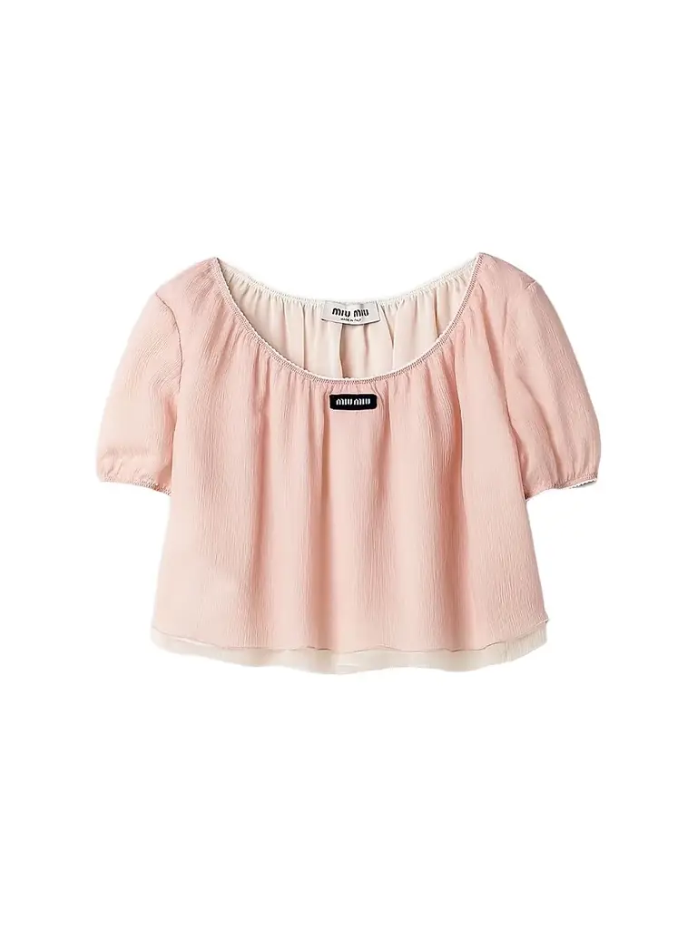 Miu Miu Women's Chiffon Top - Pink