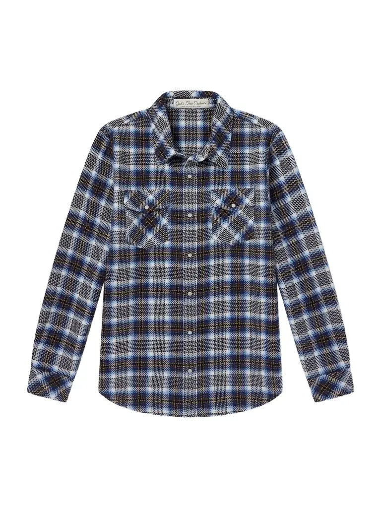 God's True Cashmere Lightning Checked Cashmere Shirt - Men