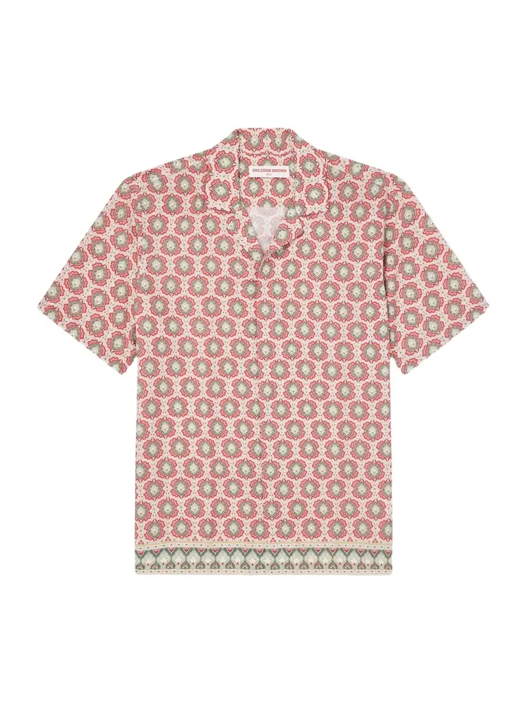 Orlebar Brown Maitan Passetto Camp-Collar Printed Lyocell Shirt - Men