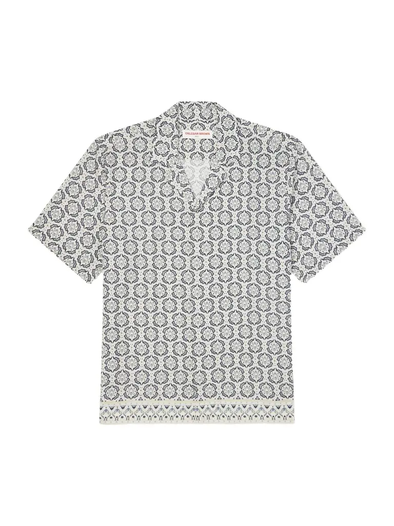 Orlebar Brown Maitan Passetto Camp-Collar Printed Lyocell Shirt - Men