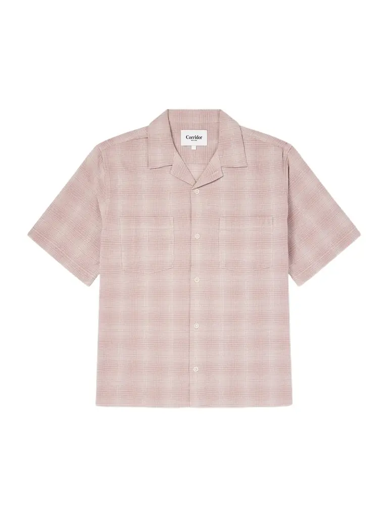 Corridor Convertible-Collar Checked Cotton and Linen-Blend Shirt - Men