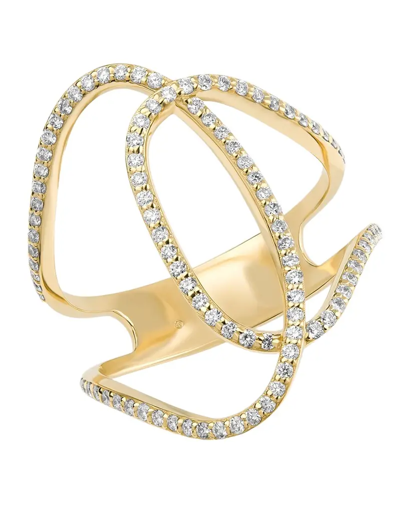 LANA 14K Gold Skinny Illuminating Diamond Ring
