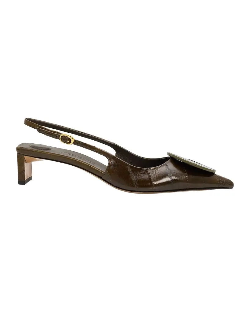 Jacquemus Les Slingbacks Eel Leather Pumps