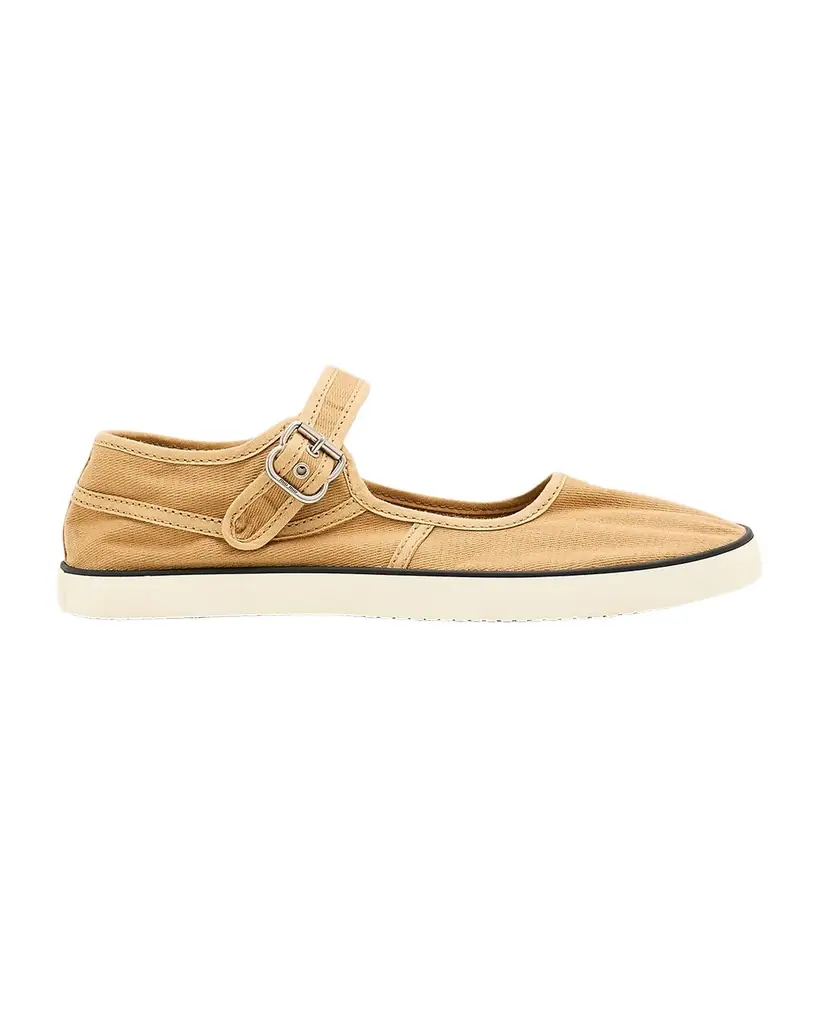 Miu Miu Canvas Mary Jane Ballerina Flats