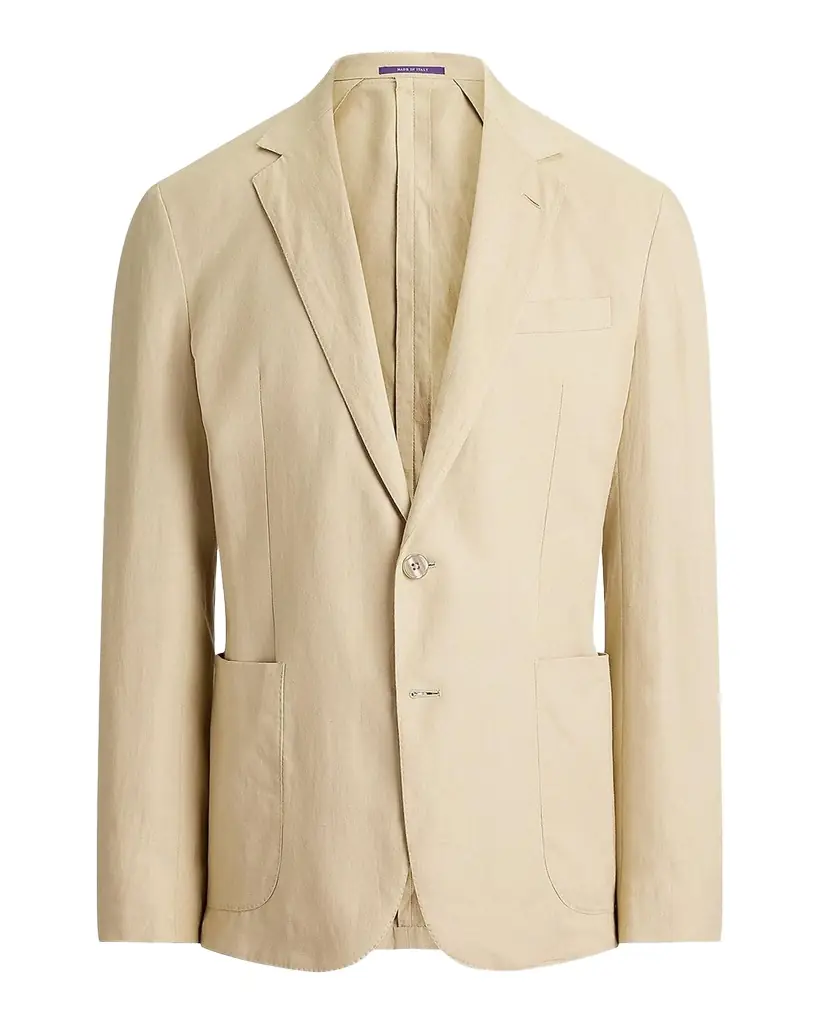Ralph Lauren Purple Label Hadley Hand-Tailored Silk-Linen Jacket