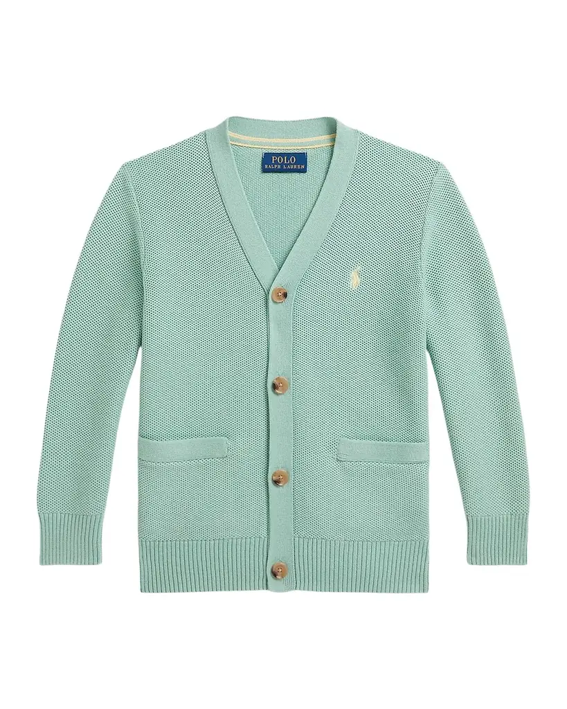 Polo Ralph Lauren Little Boy 's & Boy 's Mesh-Knit Cotton V-Neck Cardigan
