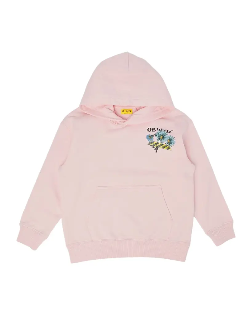 Off-White Girl 's Daisy Tape Hoodie, Size 4-12