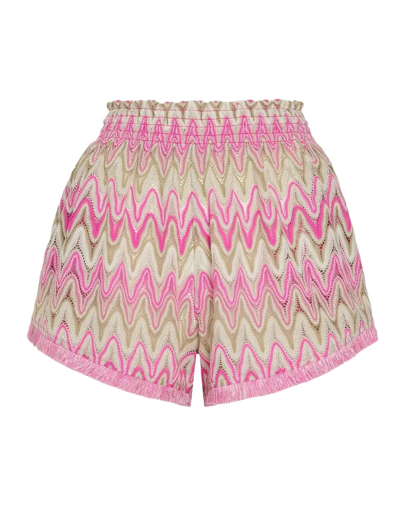 Ramy Brook Analisa Zig-Zag Knit Shorts