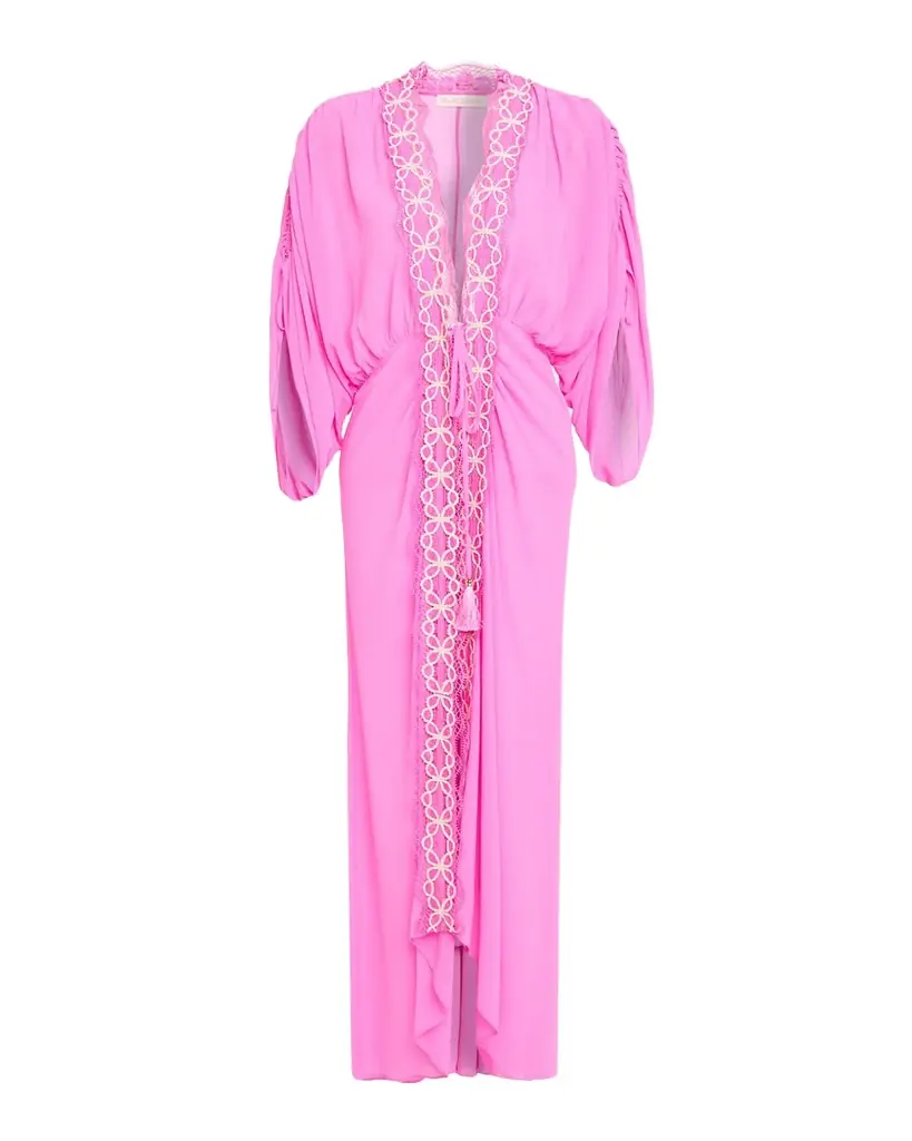 Ramy Brook Riley Embroidered Maxi Robe Dress