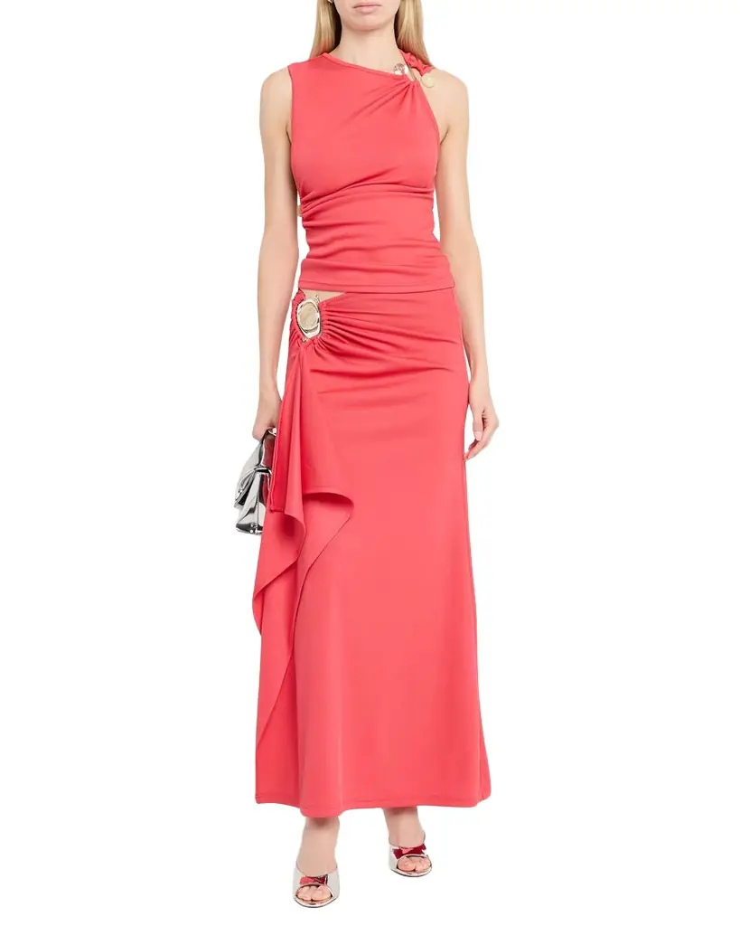 Christopher Esber Orica Asymmetric Embellished Maxi Skirt