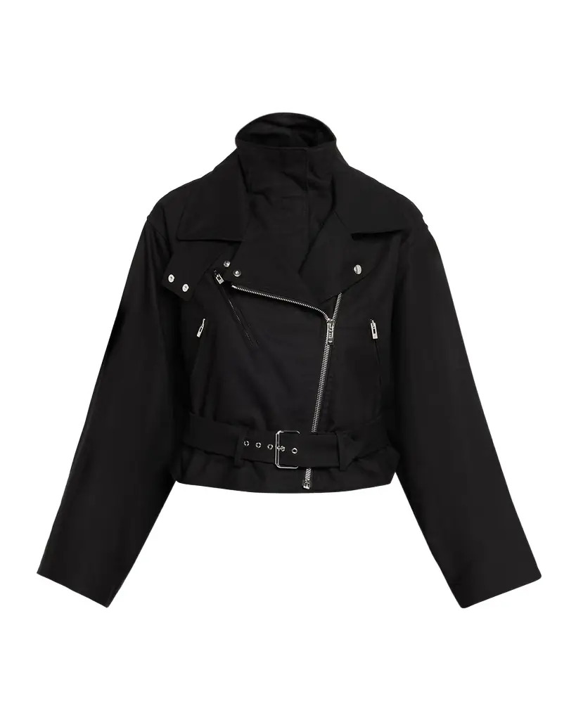 ALAIA Layered Cotton Biker Jacket