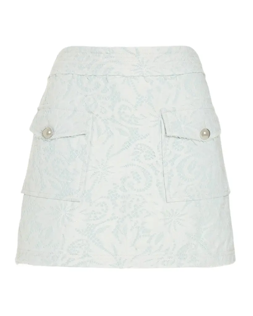 Ramy Brook Zoey Floral Lace Mini Skirt