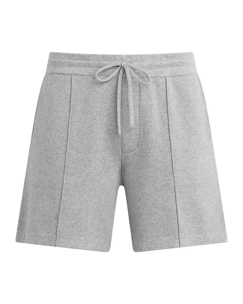 Hudson Men 's Cabana Cotton-Cashmere Double-Knit Pleated Drawstring Shorts