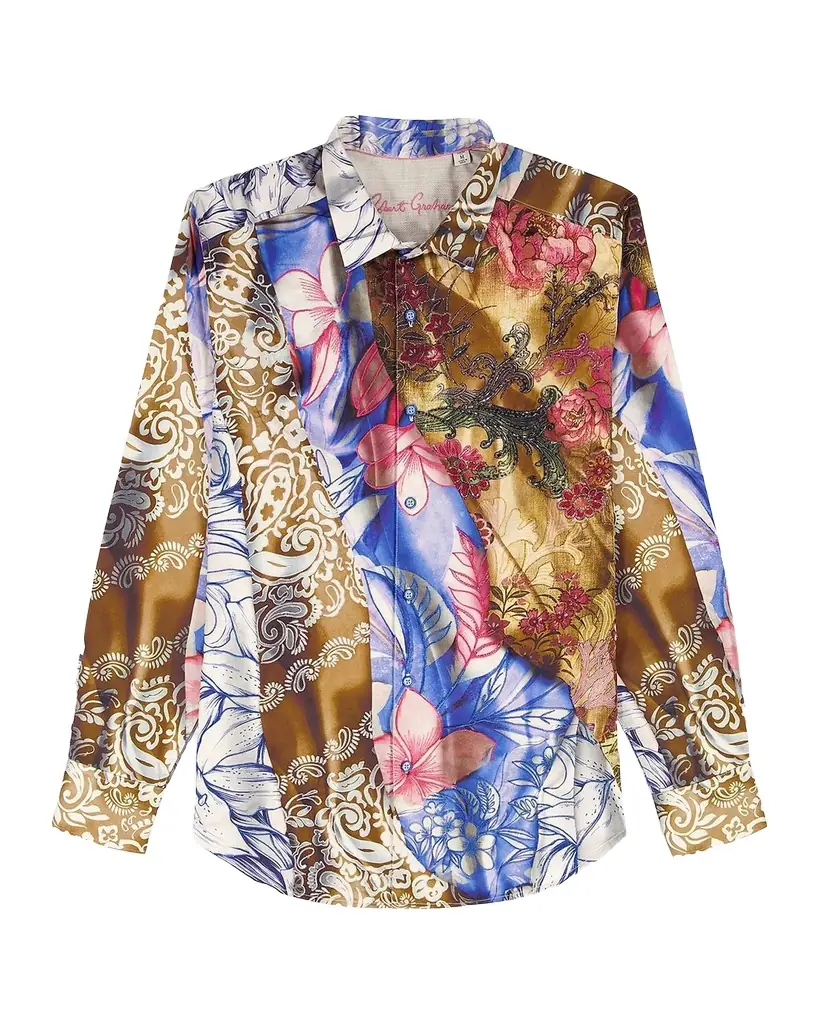 Robert Graham Men 's Mendiburu Multi-Print Cotton Sport Shirt