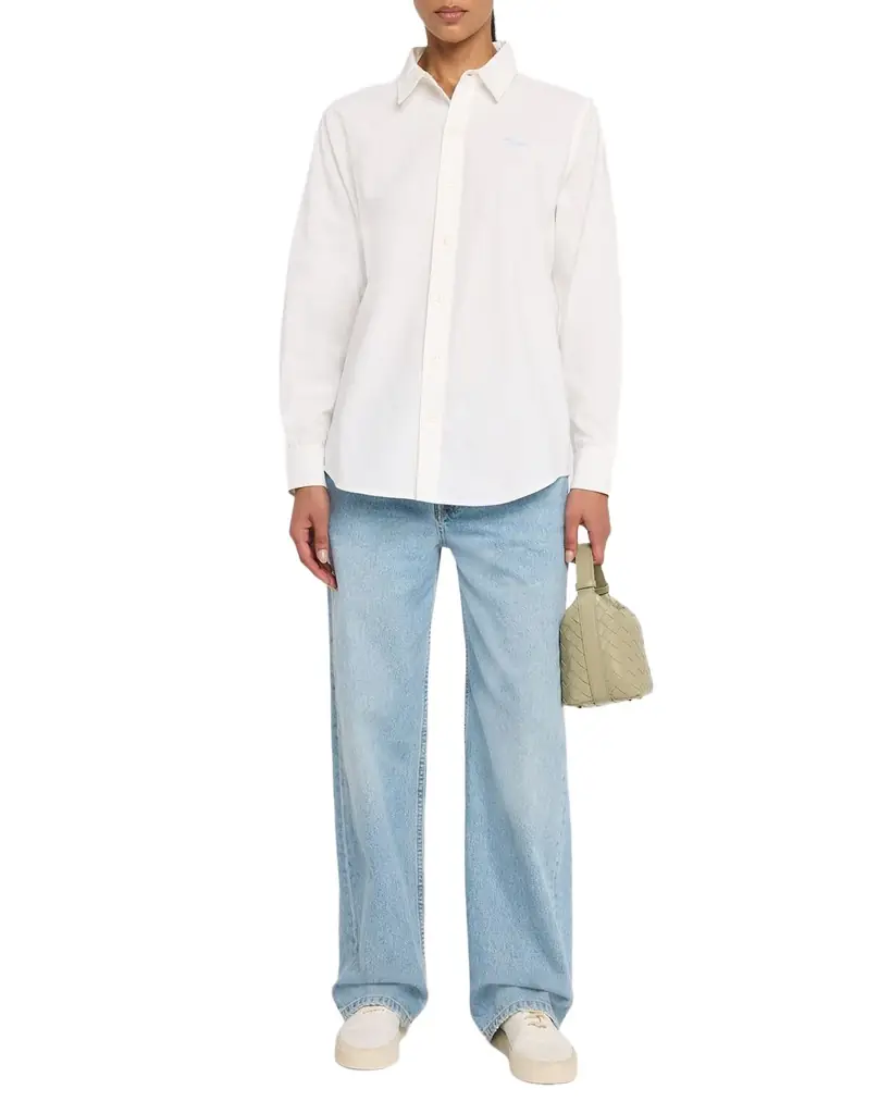 MOTHER The Bestie Cotton Button-Front Shirt