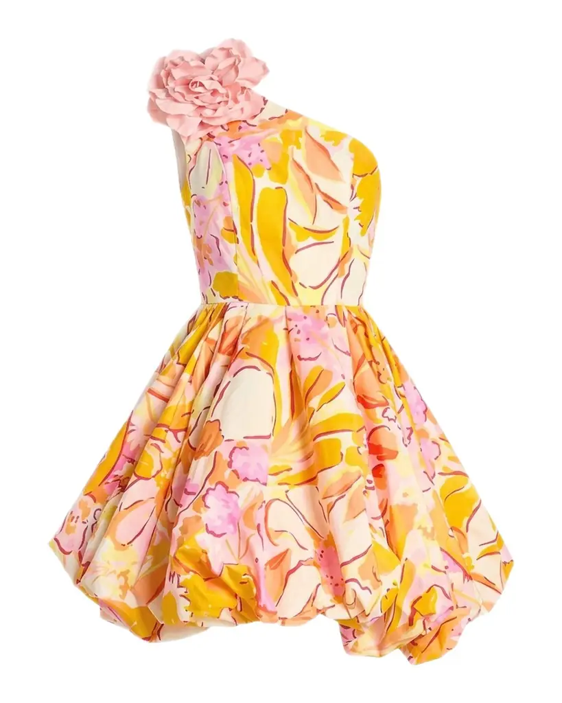 Mac Duggal Floral-Print Bubble Mini Dress