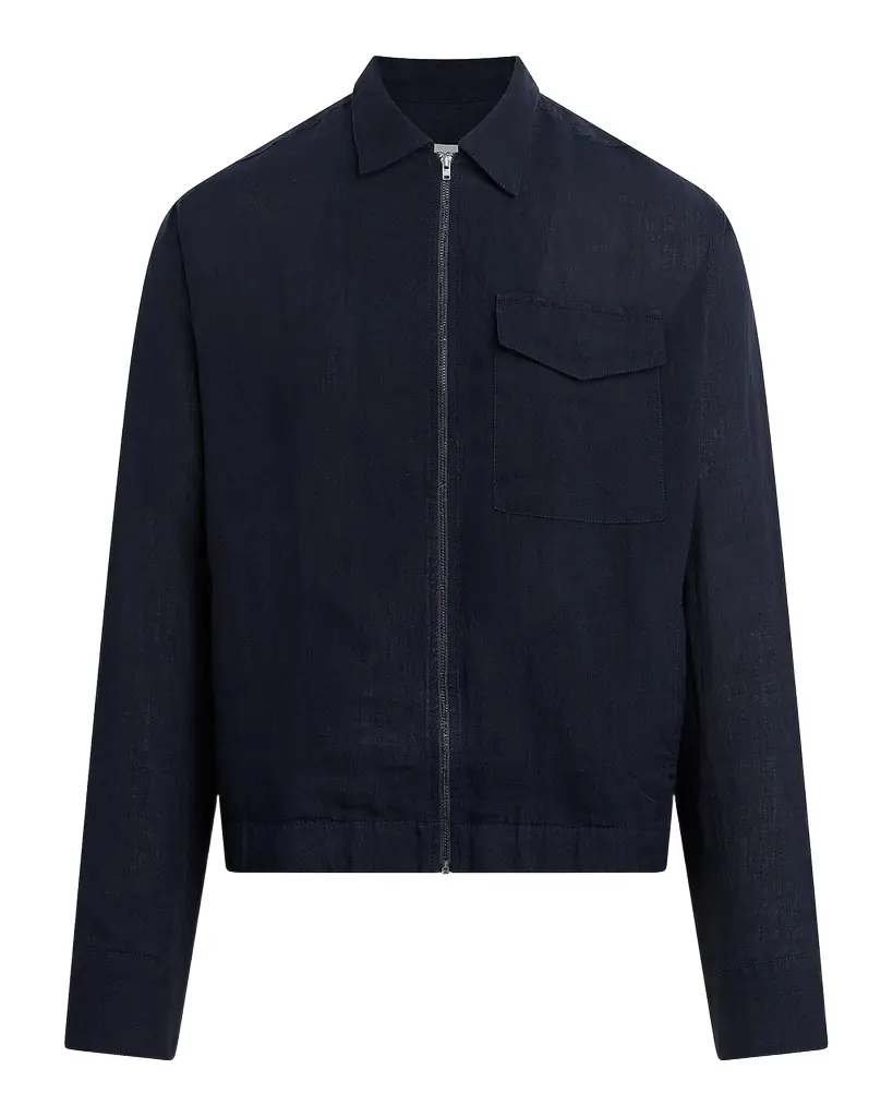 Joe 's Jeans Men 's Linen Full-Zip Blouson Jacket