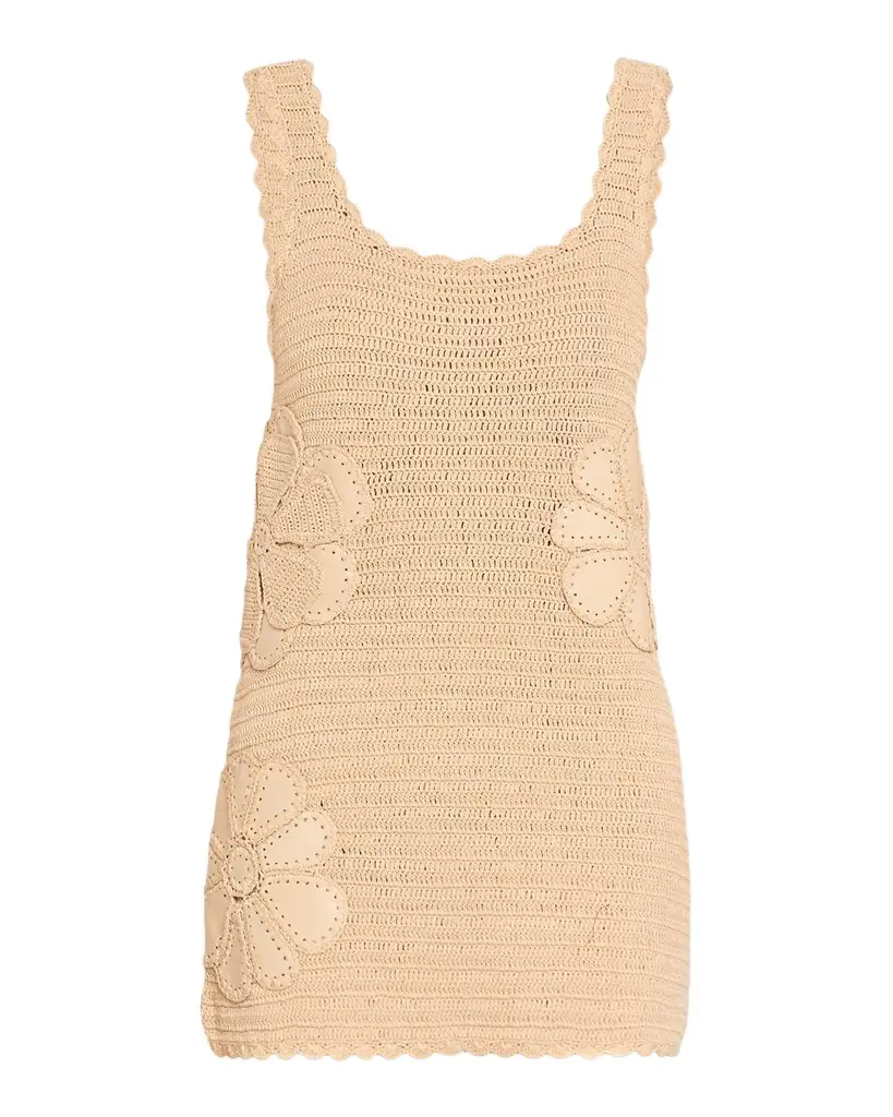 Ramy Brook Cara Floral Crochet Mini Dress