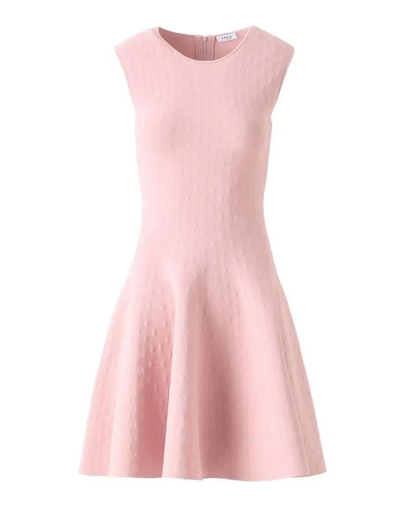 Akris punto Intarsia Dot Sleeveless Minidress