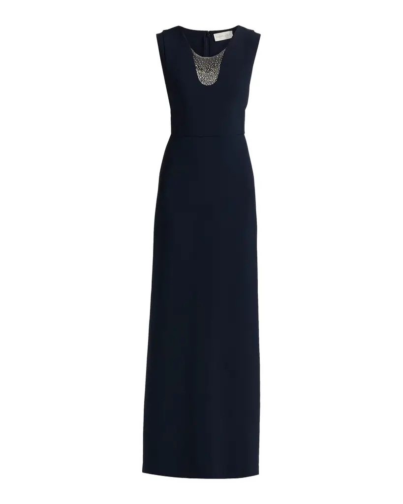 SACHIN BABI Natalie Embellished Stretch-Crepe Scoopneck Gown