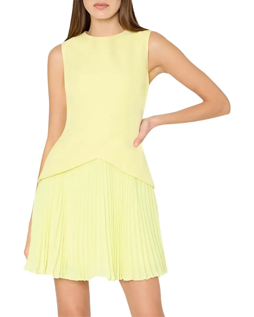 Milly Haddy Pleated Minidress