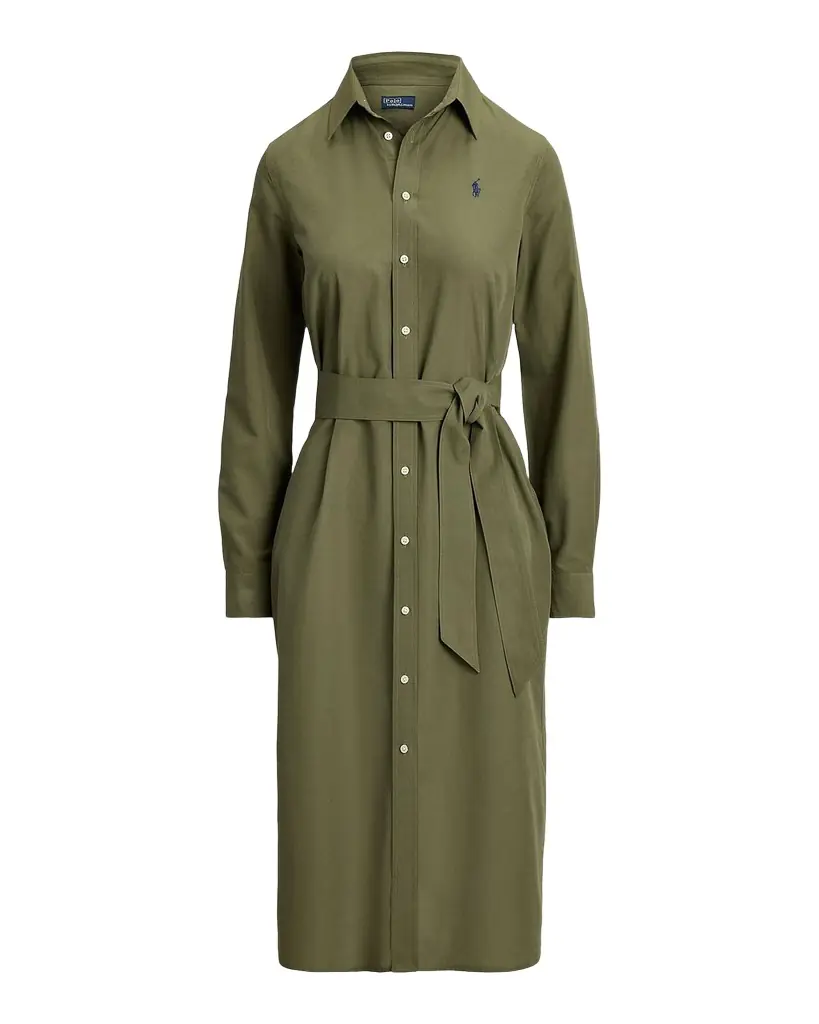 Polo Ralph Lauren Cotton-Linen Belted Shirtdress