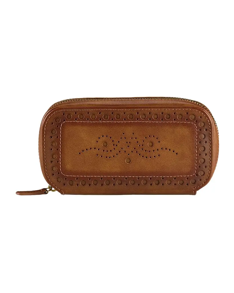 WOLF Brogue 2-Piece Watch Zip Case
