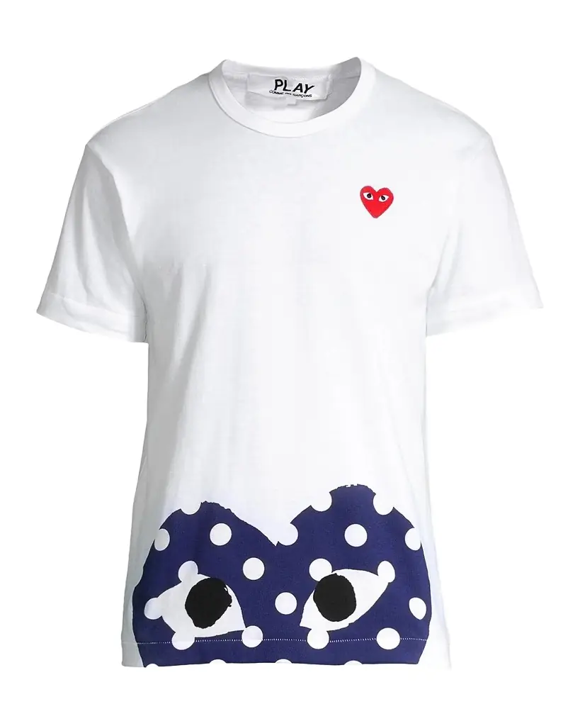 Comme des Garcons Half Polka Dot Graphic Tee