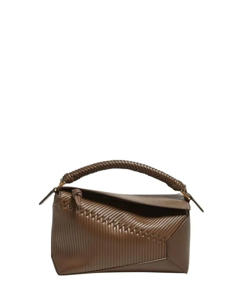 Loewe Puzzle Edge Small Calfskin Top-Handle Bag
