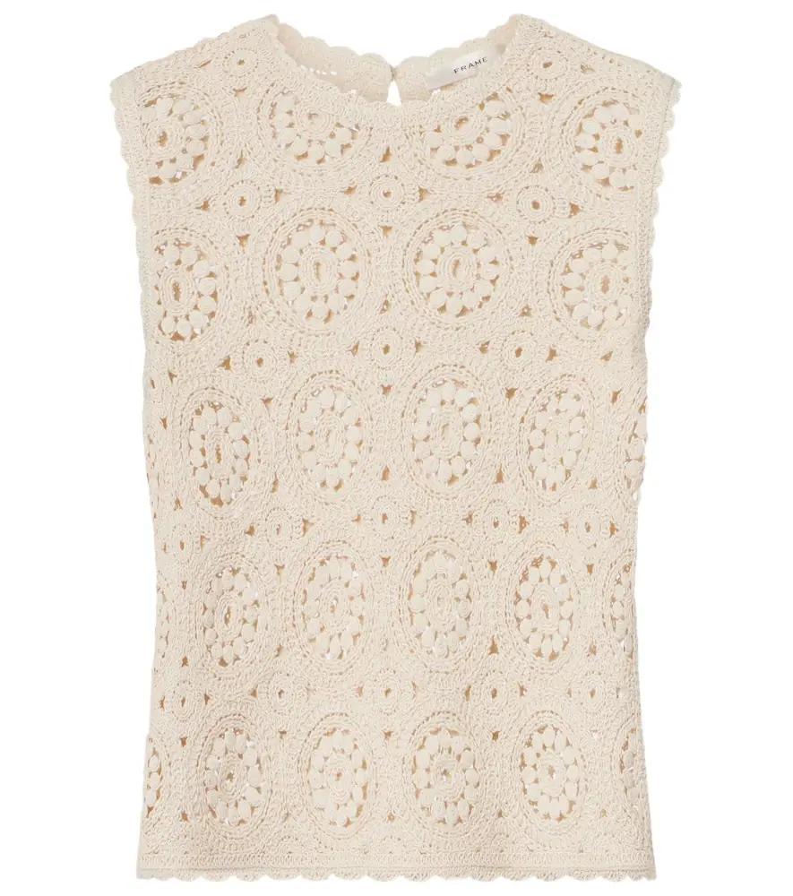 Frame The Crochet cotton top
